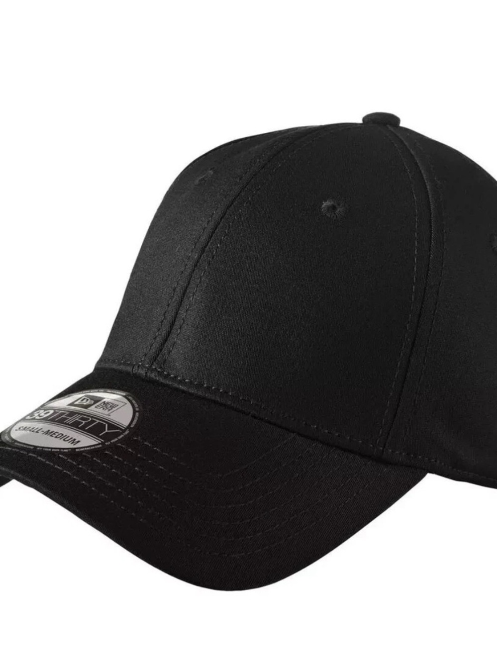 New Era 39THIRTY Small Medium Flex Stretch Hat Blank Hat Cap All Black NE1000